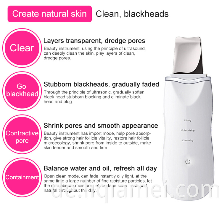 Yumely Haut schrubbe Gesicht Spatel Blackhead Remover Porenreiniger Ultraschall Hauthaut Spatel Spatel